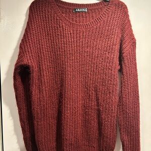 Oversized Arjos Red Knit Sweater